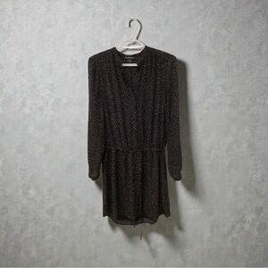 Hilary Radley Black and White Long Sleeve Dress